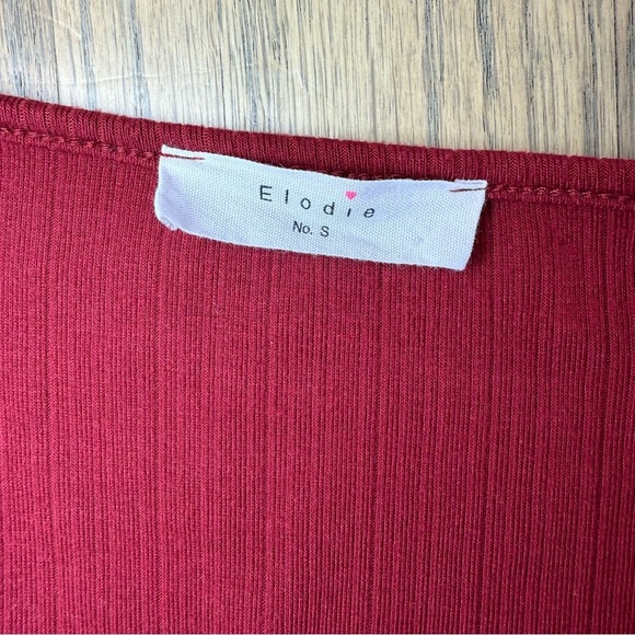 Elodie Long Sleeve Women’s Sexy Scoop Neck Button Down Ribbed Bodysuit Size S - Picture 5 of 13